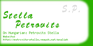 stella petrovits business card